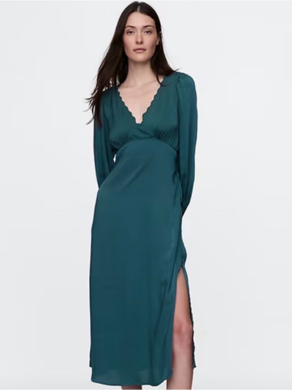 NWT - GAP Satin Empire Midi Dress